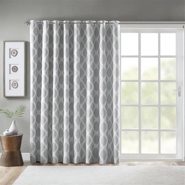 Sun Smart Grey 100 Percent Polyester Blackout Printed Window Panel SS40-0111